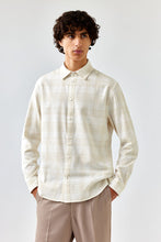 Load image into Gallery viewer, H&amp;M Regular Fit Checked Shirt Light beige/Checked
