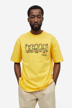 Load image into Gallery viewer, H&amp;M Relaxed Fit T Shirt Yellow/Keith Haring
