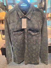 Load image into Gallery viewer, ZARA Geometiric Printed Denim  OverShirt
