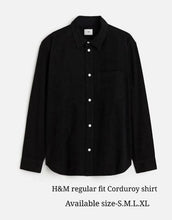 Load image into Gallery viewer, H&amp;M Regular fIt Corduroy Shirt
