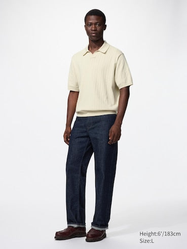 Uniqlo Washable Knitted Skipper Polo Sweater | Short Sleeve