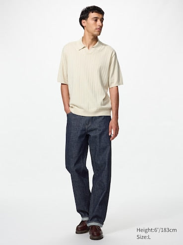 Uniqlo Washable Knitted Skipper Polo Sweater | Short Sleeve