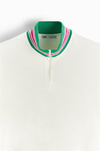 Load image into Gallery viewer, Zara High Neck Polo Shirt with Zip White
