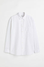 Load image into Gallery viewer, H&amp;M Relaxed Fit Linen-blend shirt White
