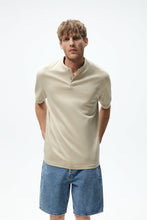 Load image into Gallery viewer, Zara Polo Shirt with Stand Up Collar Light Green
