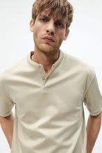 Load image into Gallery viewer, Zara Polo Shirt with Stand Up Collar Light Green
