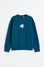 Load image into Gallery viewer, H&amp;M Relaxed Fit Sweatshirt Dark turquoise/Pokémon
