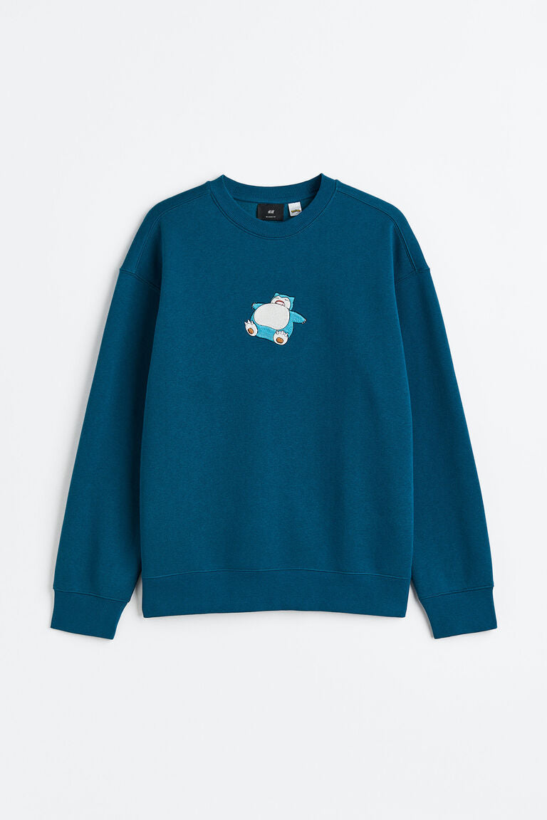 H&M Relaxed Fit Sweatshirt Dark turquoise/Pokémon