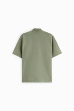 Load image into Gallery viewer, Zara Zip High Neck T Shirt Khaki
