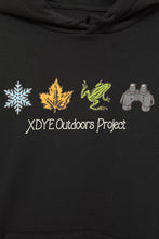 Load image into Gallery viewer, Pull&amp;Bear XDYE Outdoors Project Hoodie Black
