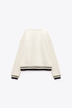 Load image into Gallery viewer, Zara Shiny Tricot Sweatshirt White
