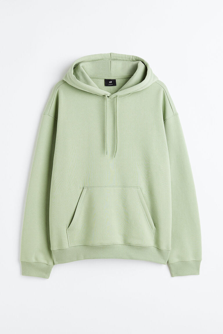H&M Relaxed Fit Hoodie Light Green