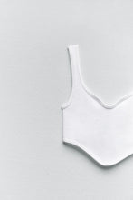 Load image into Gallery viewer, Zara Seamless Corset Top White
