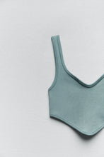 Load image into Gallery viewer, Zara Seamless Corset Top Blue Grey
