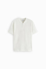 Load image into Gallery viewer, Zara Textured Weave Polo Shirt Oyster White

