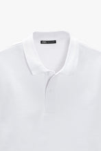 Load image into Gallery viewer, Zara Textured Pique Polo Shirt White
