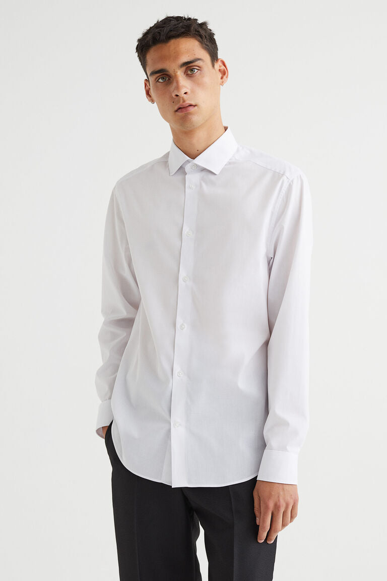 H&M Coolmax Regular Fit Shirt White