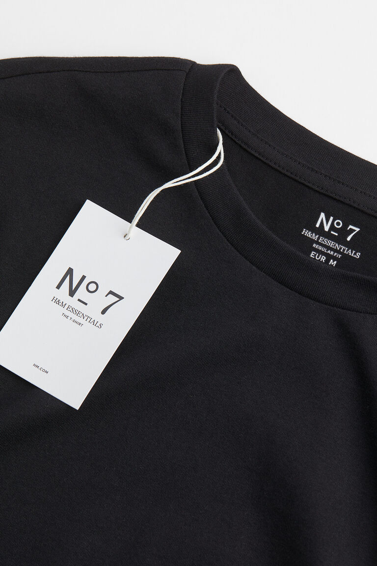 Basic Maglietta H M H&M Basic Round Neck T Shirt Black