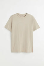 Load image into Gallery viewer, H&amp;M Basic Round Neck T Shirt Light Beige
