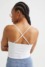 Load image into Gallery viewer, H&amp;M Cropped Bandeau Top White
