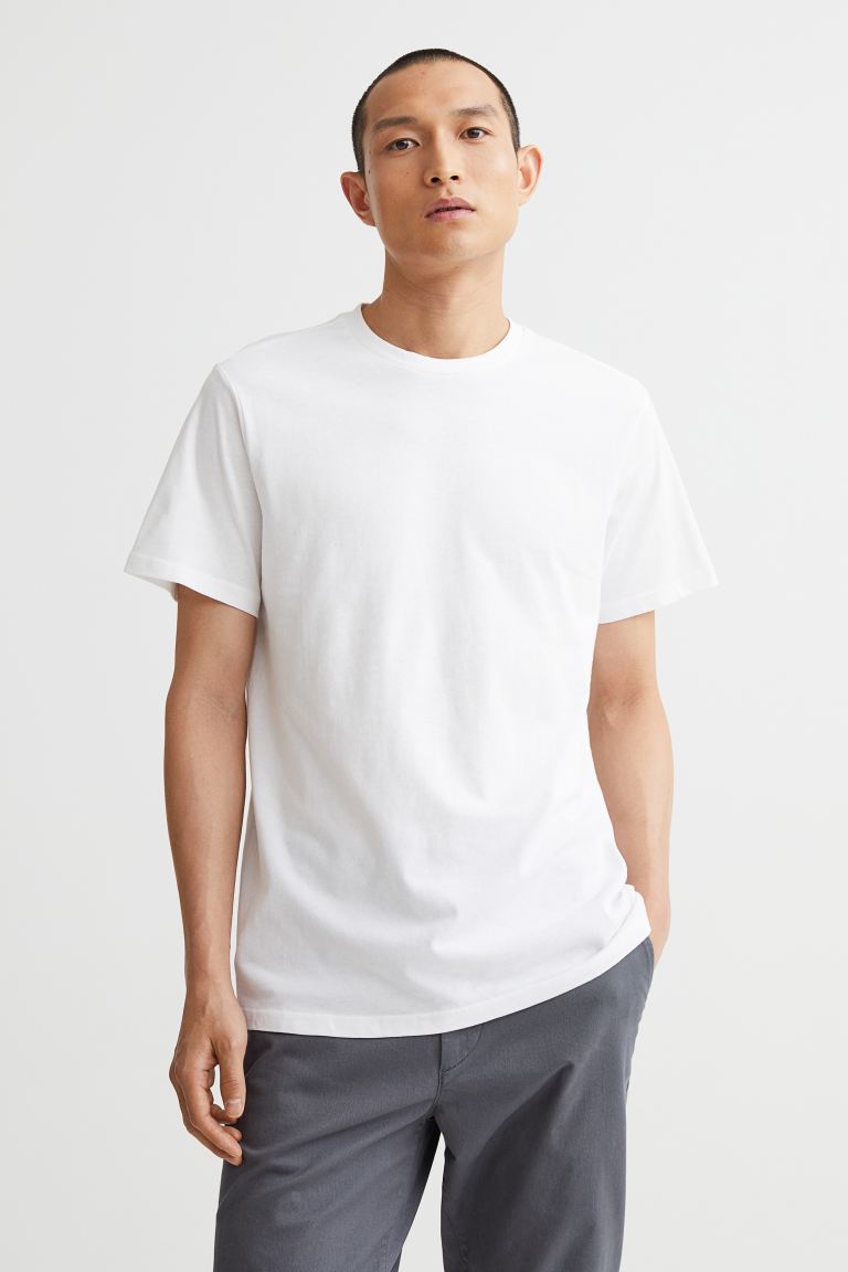 H&M Basic Round Neck T Shirt White