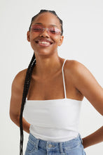 Load image into Gallery viewer, H&amp;M Cropped Bandeau Top White
