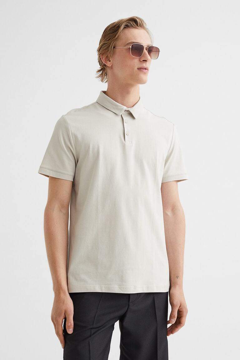 H&M Polo Shirt Light Beige