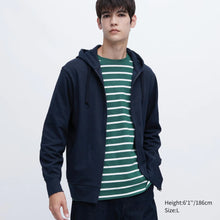 Load image into Gallery viewer, Uniqlo AIRism UV Protection Full-Zip Long Sleeve Hoodie Dark Blue
